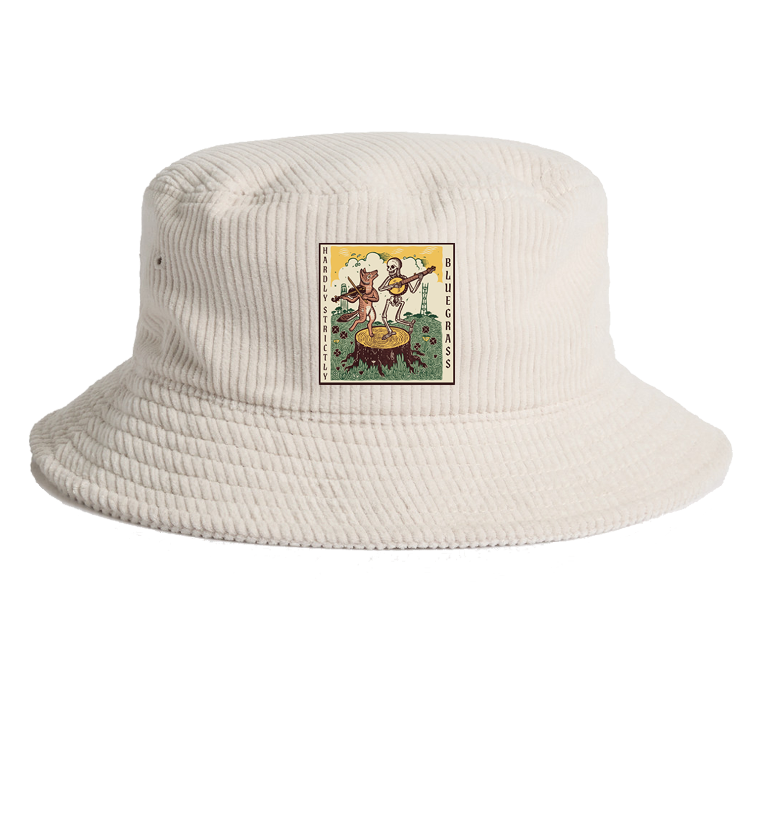2627 Skeleton Patch Corduroy Bucket Hat – Hardly Strictly Bluegrass