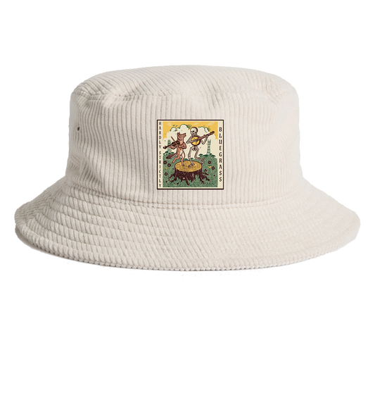 2627 Skeleton Patch Corduroy Bucket Hat